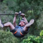 Ian Norman ziplining at Sky Trek, Sky Adventures Arenal, Costa Rica