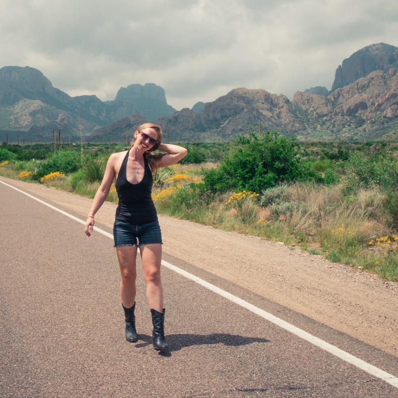 Diana Southern at Big Bend National Park, Texas, one month into the Slow Carb 4-Hour Body Diet
