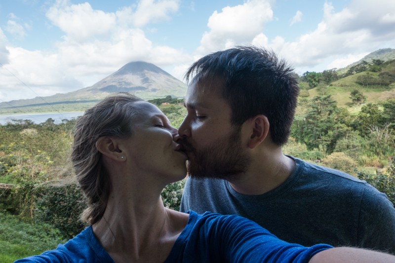 selfie at Arenal Volcano, Costa Rica with the Sony RX-100 III