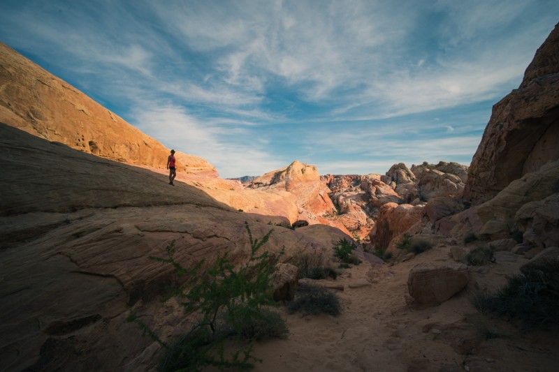 hiking at Valley of Fire, White Domes trail