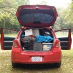 Yaris packed for our U.S. road trip