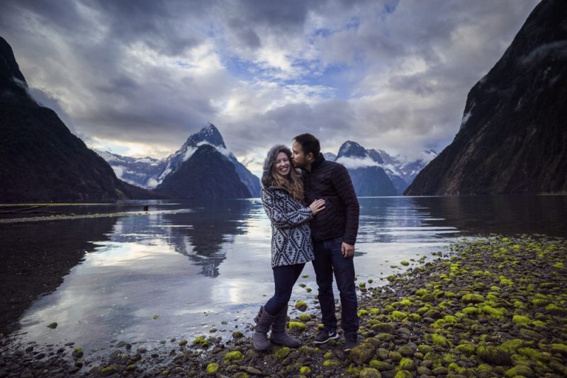 Diana Southern and Ian Norman at Milford Sound, New Zealand