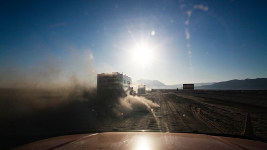 Dusty road into Burning Man