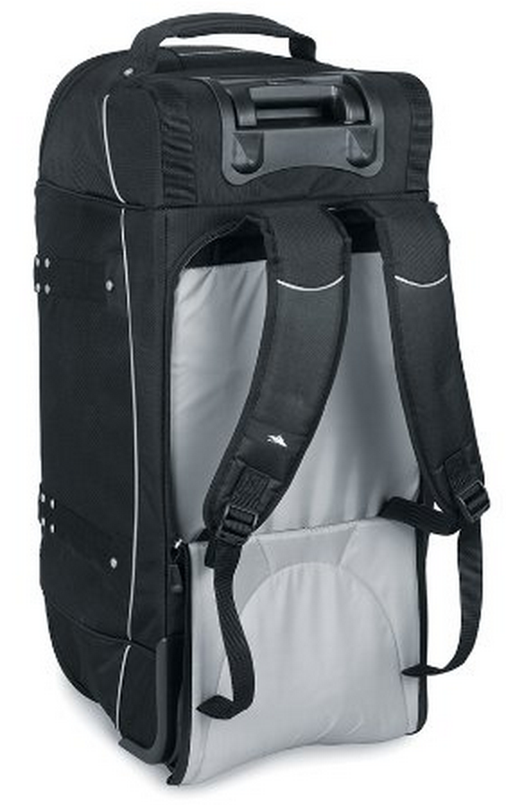 straps on High Sierra wheeled carry-on with daypack