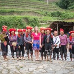 meeting the Red Dao women at the Topas Ecolodge near Sapa, Vietnam