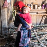 Grandmother and grandchild of the Red Dao minority in northern Vietnam