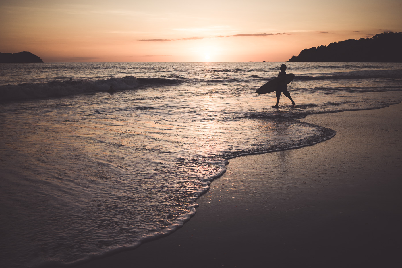Shot of the Week: Sunset Surfer at Playa Espadilla in Manuel Antonio, Costa Rica