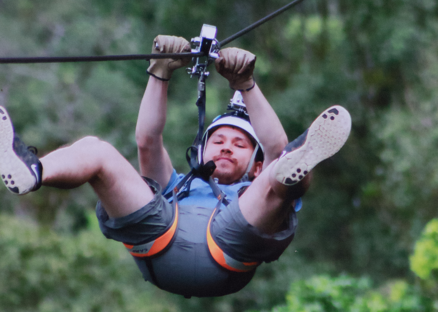 Ian Norman ziplining on Sky Trek with Sky Adventures Arenal, Costa Rica