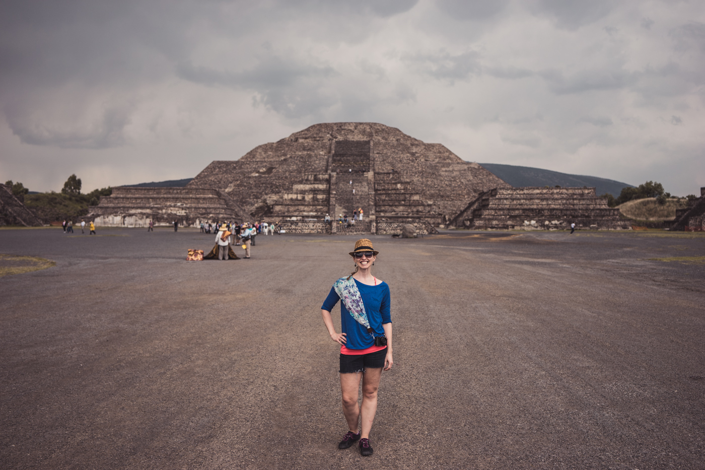 Avenue of the Dead at Teotihuacán, view of Pyramid of the Moon