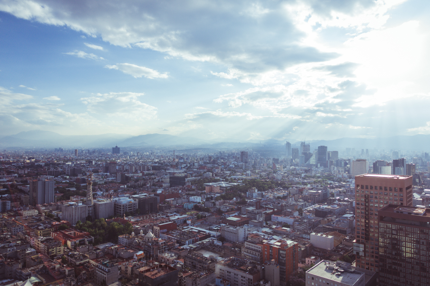view from Torre Latinoamericana, the fifth tallest tower in Mexico City