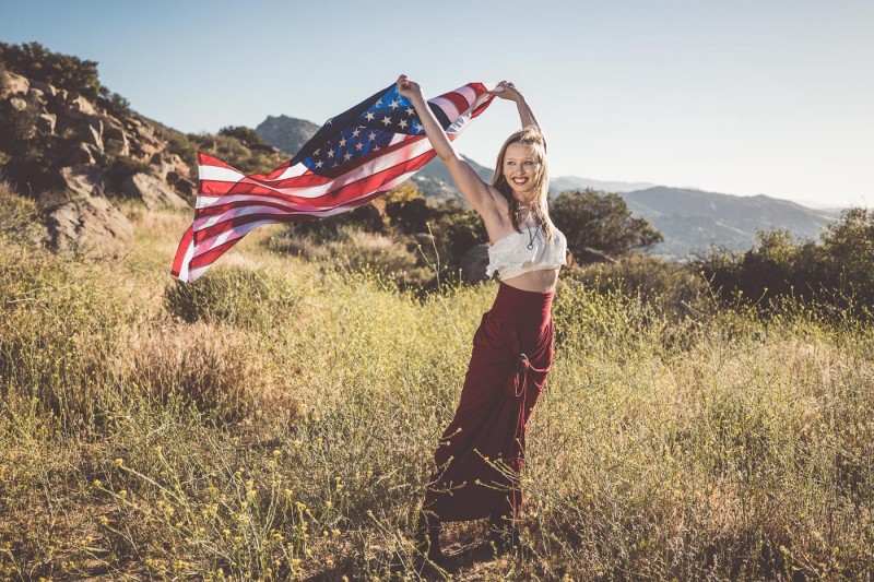Shot of the Week: American Woman -- American flag photo shoot