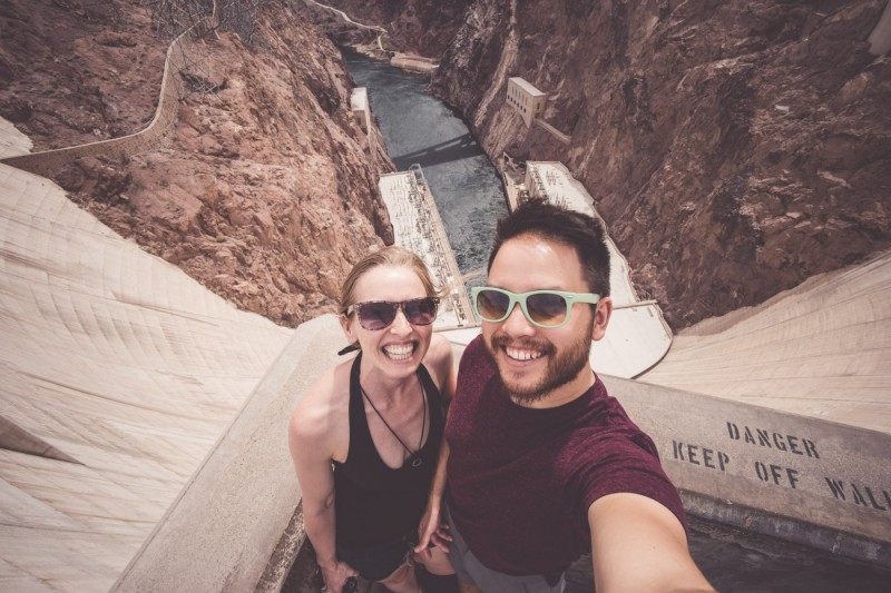 Diana and Ian at the Hoover Dam, Nevada