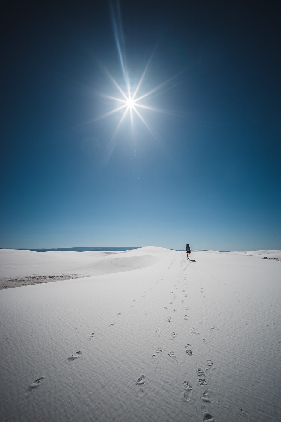 Backpacking at White Sands National Monument, New Mexico