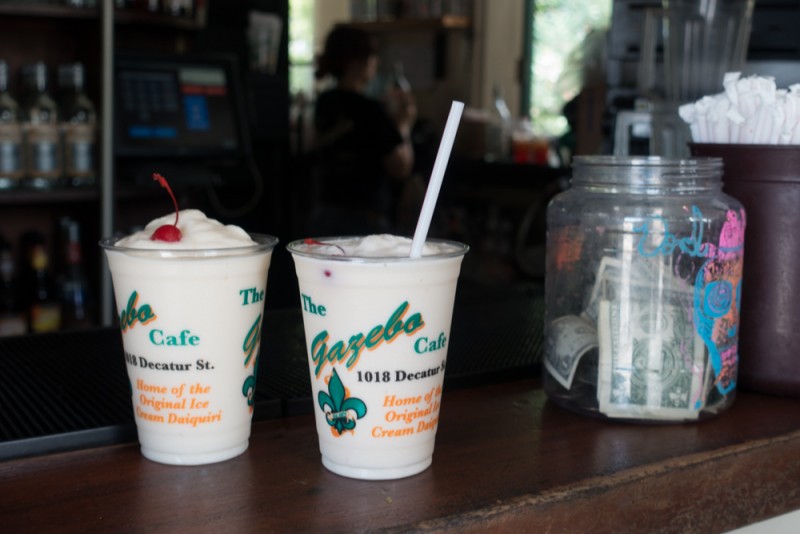 Nutty Irishman and Piña Colada ice cream drinks at the Gazebo