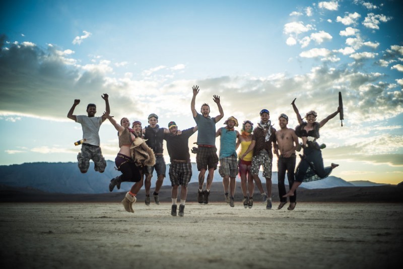 stunning travel portraits: group jump shot