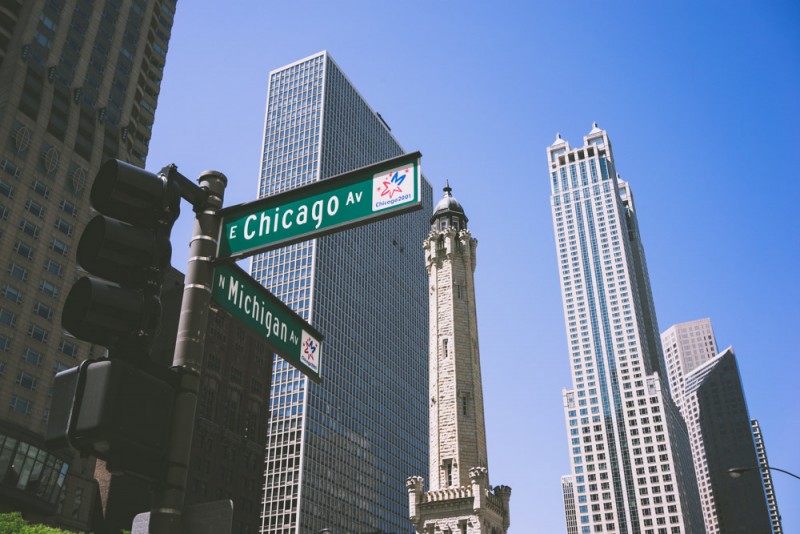 Michigan Ave and Chicago Ave intersection