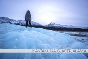 Diana Southern and Ian Norman hiking Matanuska Glacier, Alaska