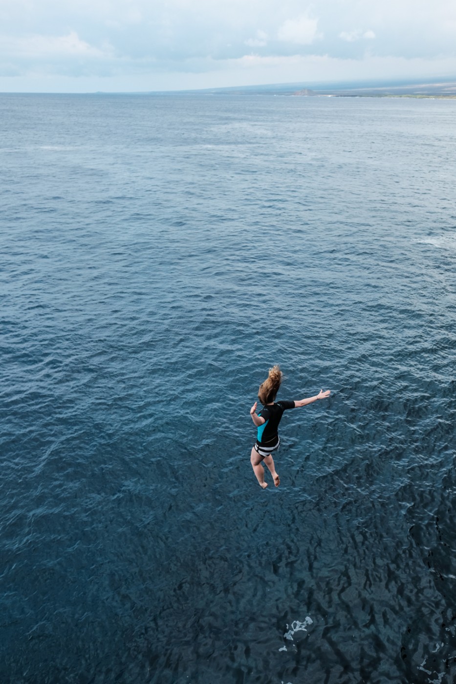 Cliff jumping on Hawaii's Big Island at South Point