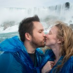 Kissing on the Maid of the Mist at Niagara Falls U.S.