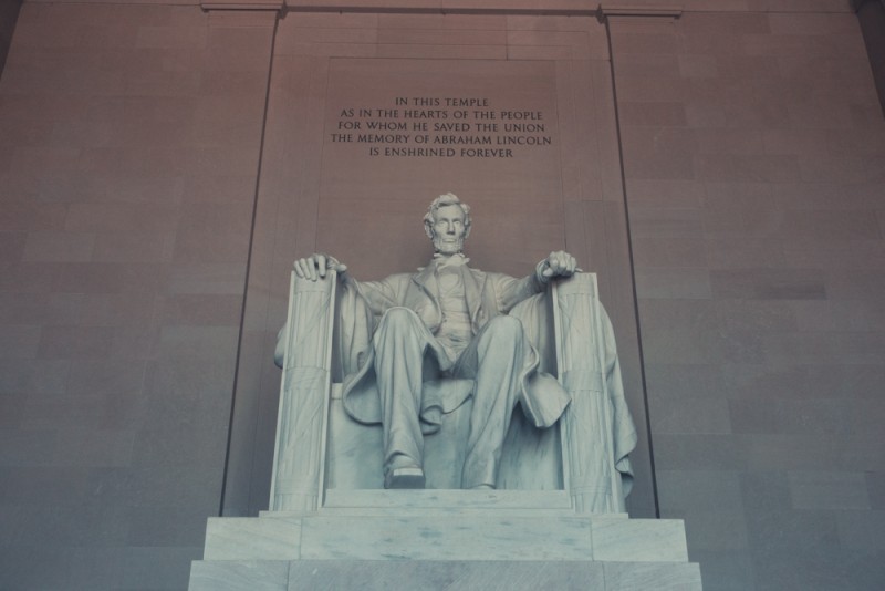 Abraham Lincoln statue at the Lincoln Memorial, Washington D.C.