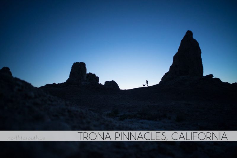 Trona Pinnacles, California at night