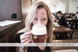Drinking beer in Prague, Czech Republic