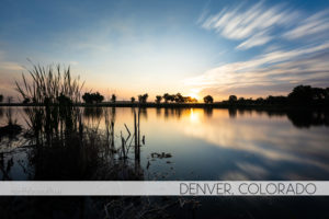 sunrise in Denver, Colorado