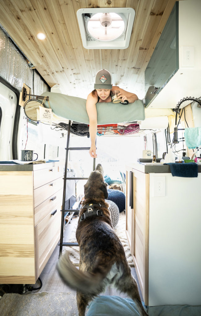 Ford Transit campervan interior layout with extra space for the dog | northtosouth.us
